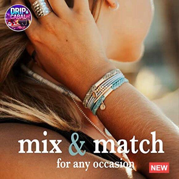Elastic Hair Band Bracelets Stackable Boho Jewelry Accessory Set Medium main image 4